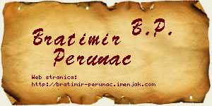 Bratimir Perunac vizit kartica